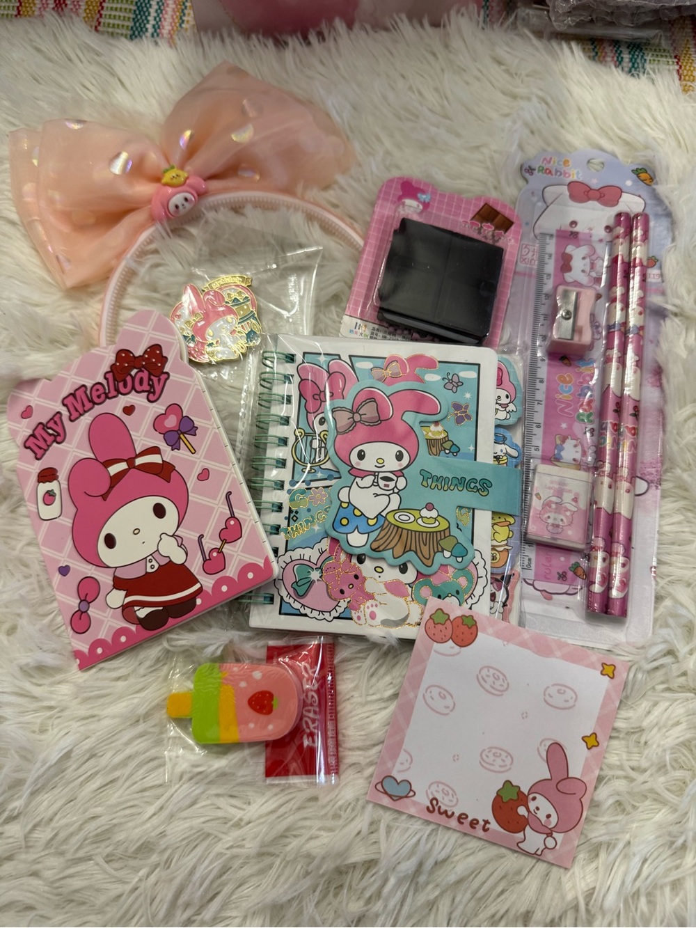 Sanrio My Melody Pink Stationery bundle Gift Set 12 items- ready to gift